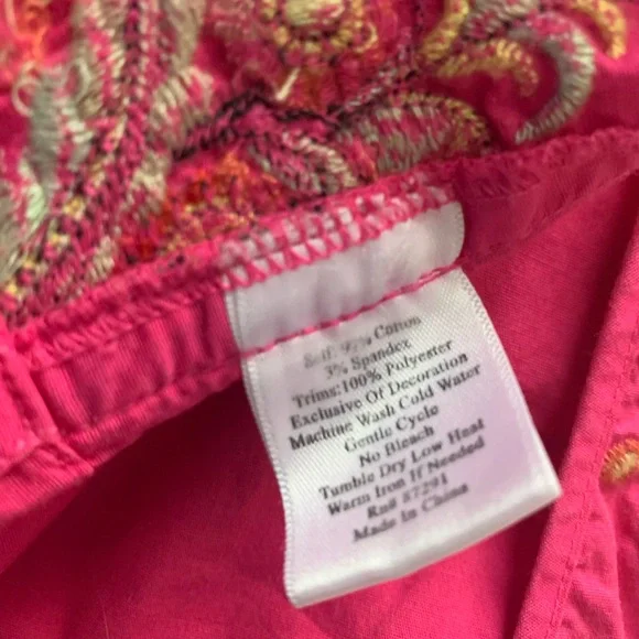 Johnny Was Hot Pink Emroidered Floral Blazer Jacket NWT Size XS